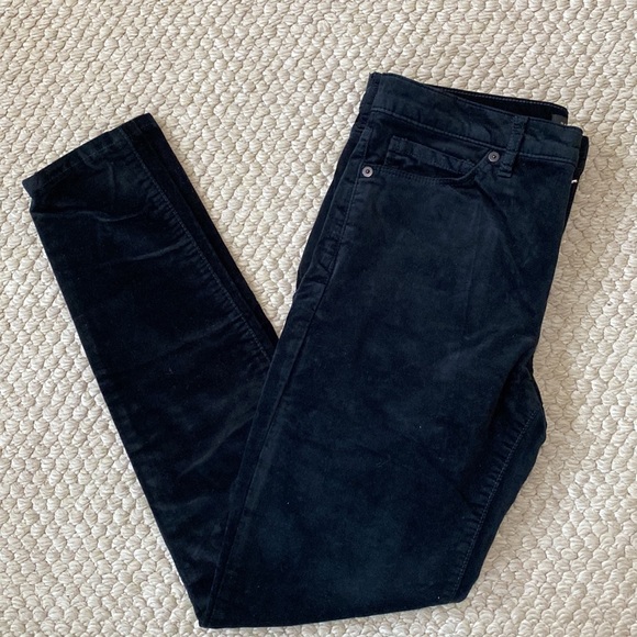 Women’s Black Velvet Banana Republic Skinny Jeans Sz 27 - Picture 5 of 5